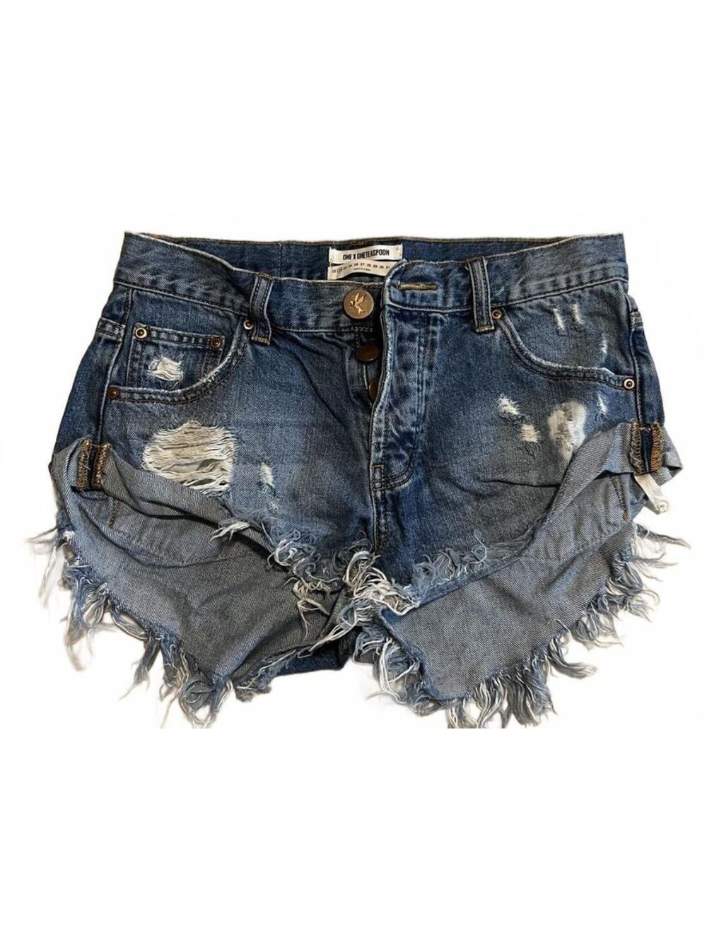 One Teaspoon Bandits Distressed Denim Shorts